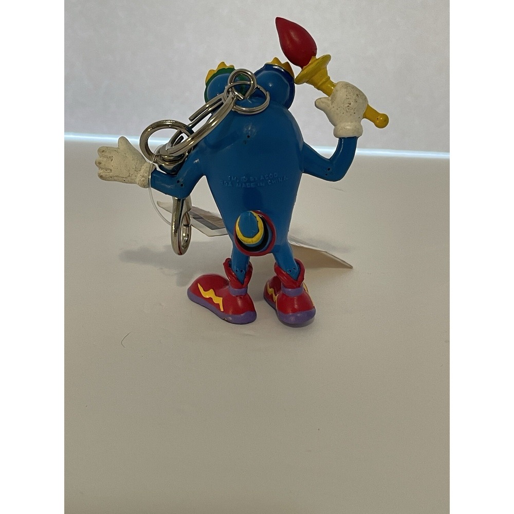Olympics 1996 Atlanta Games Izzy Mascot Toy Figure Keychain VTG With Tag 90s - Picture 3 of 3